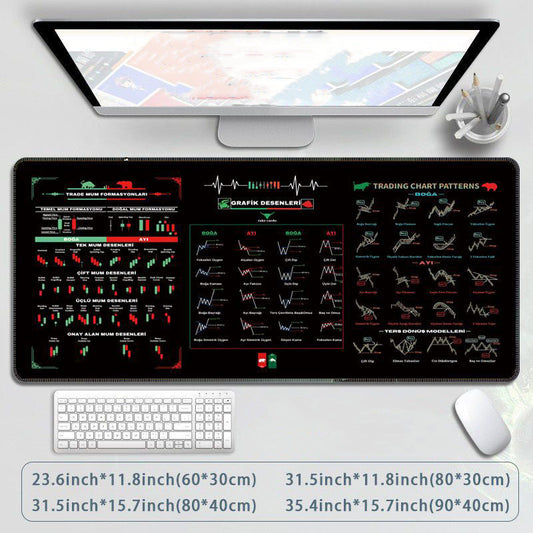 Tapis de souris de jeu extra-large, résistant aux taches et antidérapant