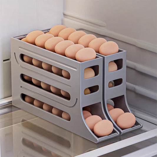 🧑🍳Les essentiels de la cuisine🥚Rangement pour oeufs à 4 étages avec design incliné
