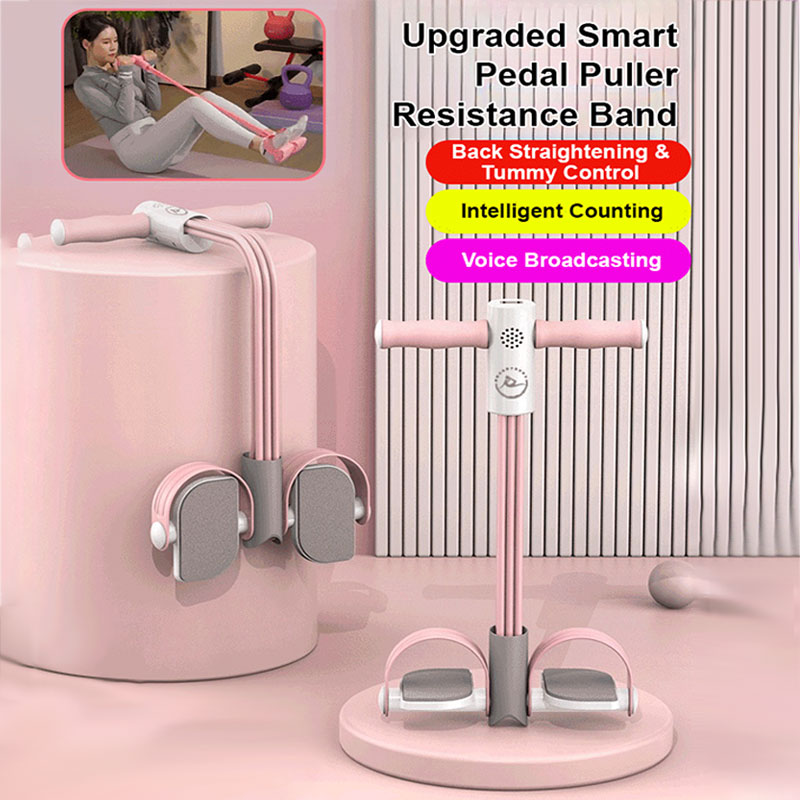 Corde De Résistance élastique Avec Poignées Ergonomiques – 28,5 X 43 Cm, 6 Tubes, Rechargeable USB-C (câble Non Inclus)