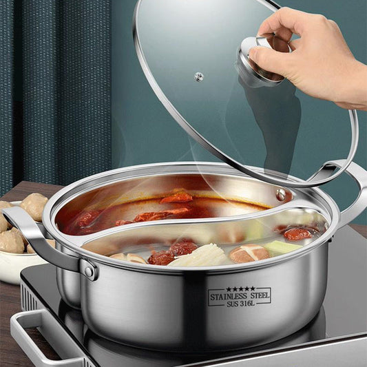 ⏳ Offre limitée dans le temps 🍲 Marmite double saveur en acier inoxydable épaissi 🏘️