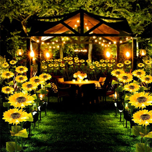 Lampes solaires à LED pour jardin en forme de tournesol🌻