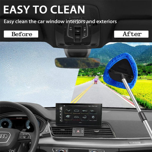 Kit d'outils pour nettoyer le pare-brise de voiture – extensible et pivotant à 180°