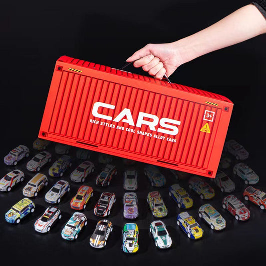 48 Mini Voitures à Remontage avec Garage Intégré