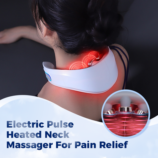 Pulse électrique chauffée cou masseur pour soulager la douleur