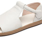 🔥Dernier jour 49 % de réduction🔥Sandales plates d'été en cuir véritable à bout ouvert pour femme