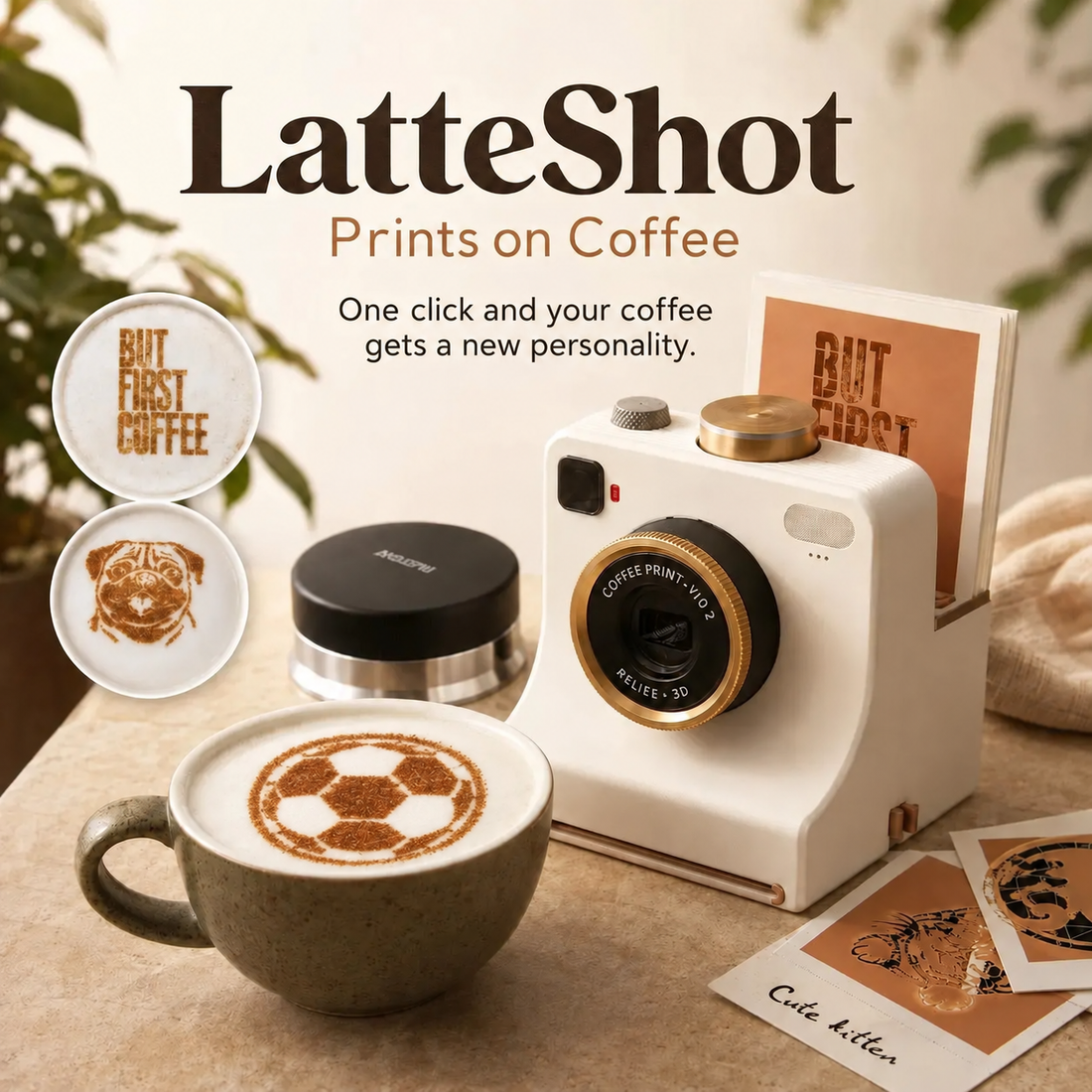 📸☕ Presse à pochoirs pour café | Motifs sur cappuccino – Style apparei ...