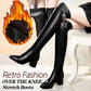 ✨série automne hiver✨bottes en cuir chaudes pour femmes✨avoir l'air mince
