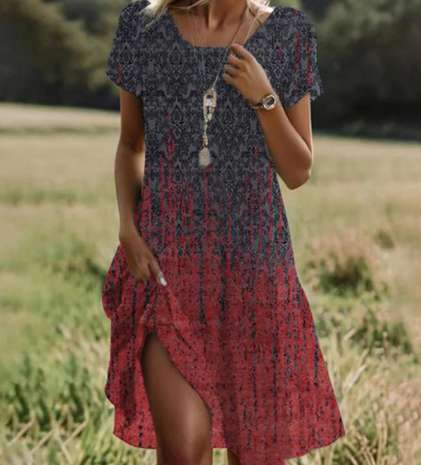 💕Promotion exceptionnelle : 49 % de réduction👗Robe sans manches imprimé