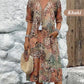 🔥Robe Midi Léopard Femme à Col en V 🐆 Style Safari Décontracté avec Poches pour le Quotidien & les Loisirs