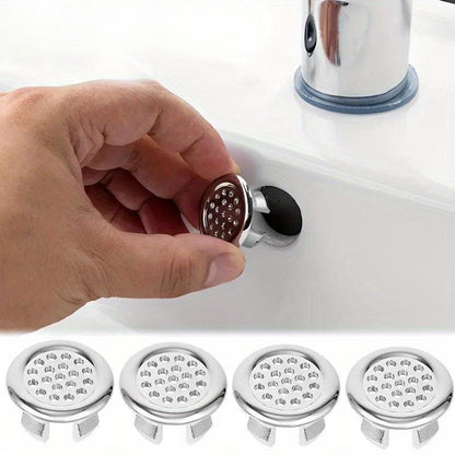 🔥 50% DE RÉDUCTION ! ✨Bouchon de vidange pour lavabo, lot de 4, rond, anneau de remplacement pour trop‑plein, accessoire pour salle de bain et cuisine