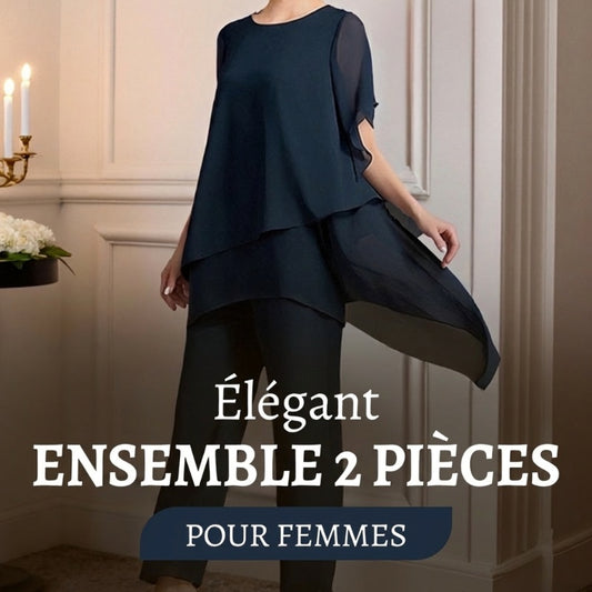 💐 50% DE RÉDUCTION ! Top Asymétrique & Pantalon Large – La Tendance qui Allonge la Silhouette 🌸👗【Offre Flash】