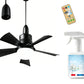 🌀 PROMO LIMITÉE 50% DE RÉDUCTION ! 💡 Ventilateur Suspendu Portable 2-en-1 avec Télécommande – Ventilation & Éclairage LED, Installation Instantanée 🏠