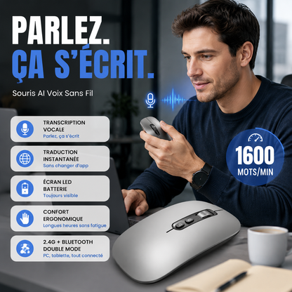 🔥2026 ventes chaudes🔥Souris vocale intelligente sans fil AI