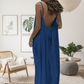 📢📢50% DE RÉDUCTION ! 👗☀️ Robe Camisole Femme Élégante – Dos Nu, Cordon de Serrage & Coupe Longue pour un Été Chic et Frais ⚡