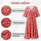 🔥DERNIER JOUR 50% DE RÉDUCTION🔥Robe à fleurs à col en V