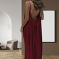 📢📢50% DE RÉDUCTION ! 👗☀️ Robe Camisole Femme Élégante – Dos Nu, Cordon de Serrage & Coupe Longue pour un Été Chic et Frais ⚡