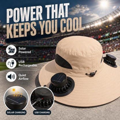 Casquette rafraîchissante d'été avec ventilateur