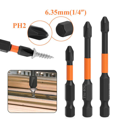 🔥Hot sale🔥Magnetic Cross Impact Screwdriver Bits Set