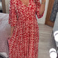 🔥DERNIER JOUR 50% DE RÉDUCTION🔥Robe à fleurs à col en V
