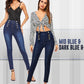 Achetez-en 2, livraison gratuite Jean skinny taille haute à double boutonnage