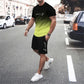 🔥VENTE CHAUDE🔥Ensemble T-shirt à dégradé de couleurs et short pour homme – Confort décontracté au quotidien