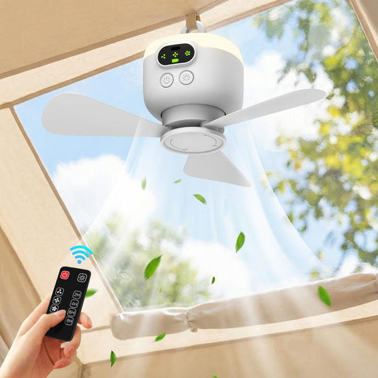 🌬️✨Ventilateur de plafond rechargeable avec éclairage LED