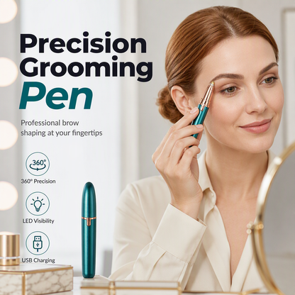 🔥 50% DE RÉDUCTION ! ⏰Tondeuse à sourcils électrique en stylo avec éclairage LED – Appareil de dépilation de précision rechargeable par USB