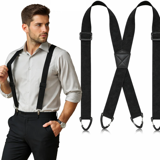 📢📢 -50 % !! ⏰ Bretelles pour homme à crochets, dos en X