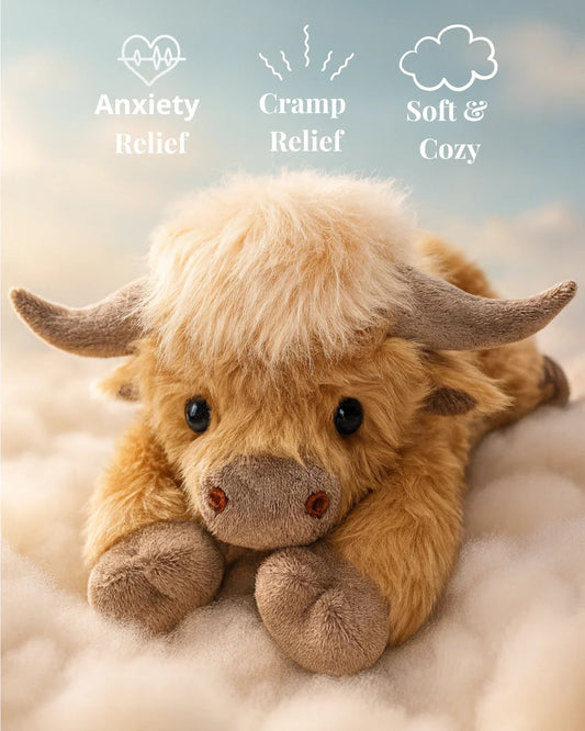 Jouet Nouveau Cadeau de Noël 🐂🎁 Peluche Mignonne de Vache des Highlands en Dessin Animé