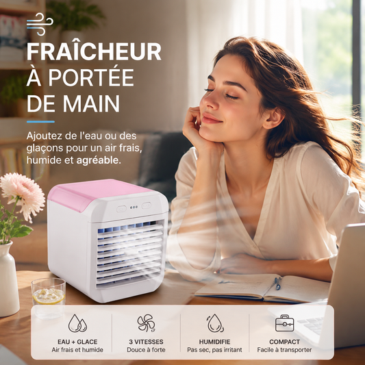 Climatiseur de bureau compact et portable avec réservoir d'eau