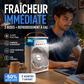 🌀🍃 PROMO FLASH -50% ! Climatiseur Portable Multifonction – Ventilateur Brumisateur Rechargeable, Réservoir 200ml, Batterie 1200mAh, Silencieux & Compact, 2 Coloris
