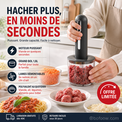⏳Spécial à durée limitée⏰Hachoir à Viande Électrique Sans Fil pour Usage Domestique🍖