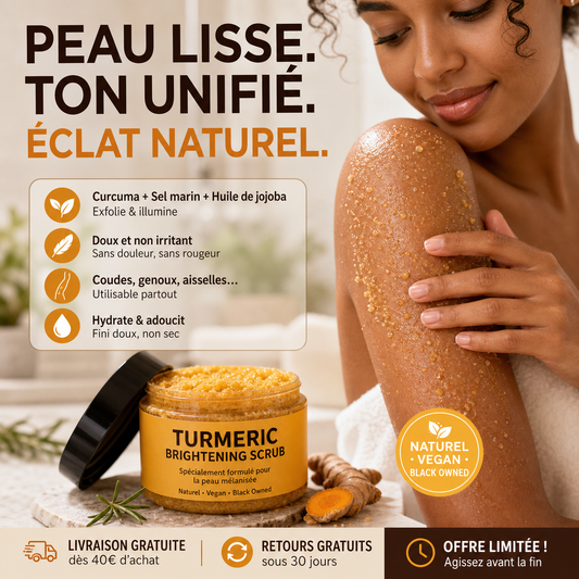🏆 Offre spéciale du dernier jour : 9.99 € ! 🔥2 achetés, 1 offert🔥Gommage corporel exfoliant au curcuma