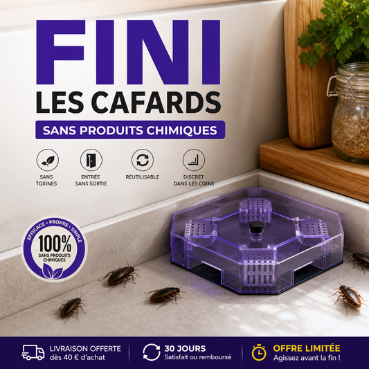🪳✨ Piège à cafards réutilisable ultra efficace, sans produit toxique pour la maison, 🏠cuisine et rangements ✨