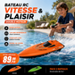🎮🚢 PROMO FLASH 50% ! Bateau Radiocommandé Haute Vitesse 2.4GHz – Double Moteur, Coque Étanche, 2 Couleurs, 27cm, Parfait pour Piscine & Lac ⚡