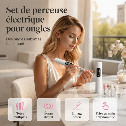 💎Promotion : 2 achetés, 2 offerts✨Polisseuse à ongles électrique professionnelle