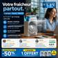 🌀🍃 PROMO FLASH -50% ! Climatiseur Portable Multifonction – Ventilateur Brumisateur Rechargeable, Réservoir 200ml, Batterie 1200mAh, Silencieux & Compact, 2 Coloris
