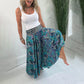 💃50% de réduction💥Pantalon léger à taille élastiquée et patchwork, imprimé marguerite ethnique
