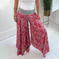 💃50% de réduction💥Pantalon léger à taille élastiquée et patchwork, imprimé marguerite ethnique