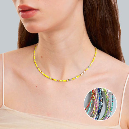 Collier de Perles Colorées de Dopamine pour Femme