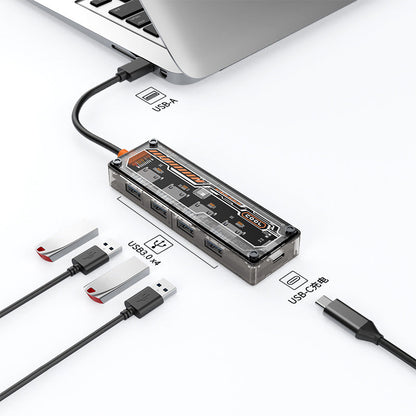 Hub USB Transparent 8-en-1