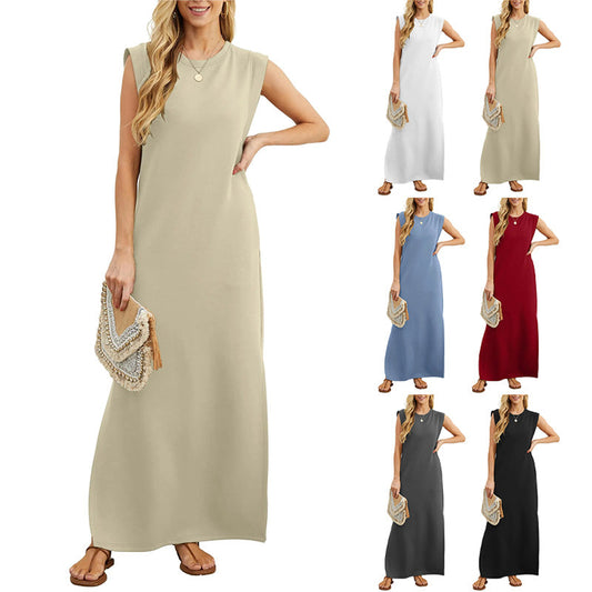 🎉Vente de Printemps à Chaud 50% de Réduction🌿Robe Longue Fendue Ample et Sans Plis pour Femmes