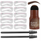 🔥PROMO FLASH -50% ! Kit pochoirs et tampons pour sourcils ✨Résultat parfait, maquillage rapide pour tous les jours