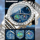 Montre de Luxe en Acier Inoxydable à Quartz pour Homme