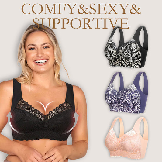 Soutien-gorge en dentelle confortable et de soutien pour les grandes tailles