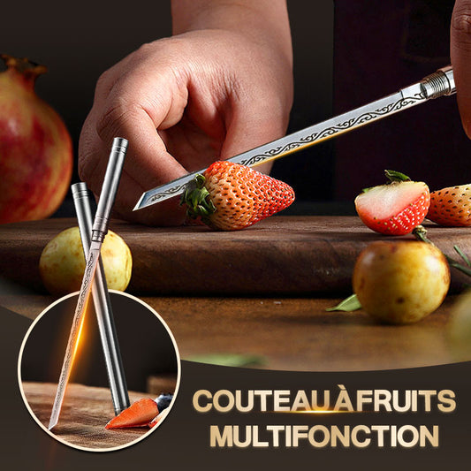 Couteau à Fruits Portatif Polyvalent d'Extérieur Avec Gaine