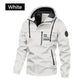 Veste imperméable avec capuche détachable et poches pour hommes