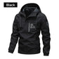 Veste imperméable avec capuche détachable et poches pour hommes