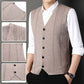 Gilet Tricoté à Boutons Tendance et d'Affaires pour Hommes