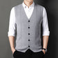 Gilet Tricoté à Boutons Tendance et d'Affaires pour Hommes